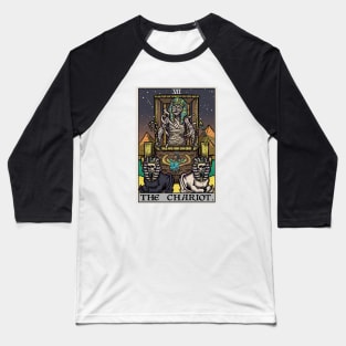 The Chariot Tarot Card Halloween Mummy Sphinx Egyptian Pyramids Baseball T-Shirt